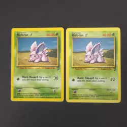 Pokemon Cards WOTC: Nidoran 83/130 x2 - Base Set 2 - Image 1