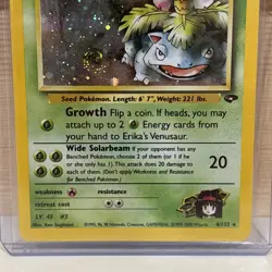 LP Erika's Venusaur Holo Swirl Gym Challenge 4/132 Unlimited Pokemon TCG - Image 5