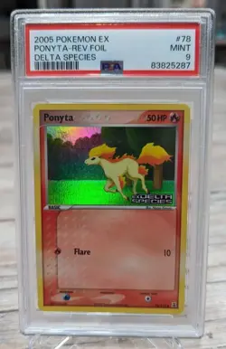 2005 Pokemon: PONYTA 78/113 - Reverse Holo - EX Delta Species - PSA 9 - Image 1