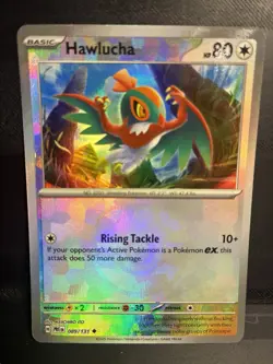 Pokemon TCG Hawlucha Master Ball Pattern Reverse Prismatic Evolutions 089/131 NM - Image 1