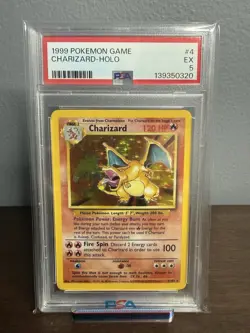 1999 POKEMON GAME #4 CHARIZARD-HOLO PSA 5 - Image 1