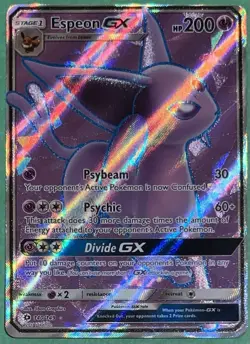 Sun & Moon Espeon GX #140/149 Ultra Rare Full Art Holo Pokemon Card - NM/LP - Image 1