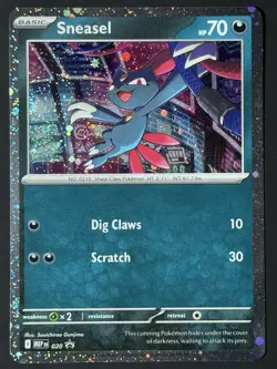 Sneasel 020 Cosmos Holo Promo 🌀 DOUBLE SWIRL Pokemon MEP Near Mint Pokemon TCG - Image 2