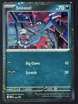 Sneasel 020 Cosmos Holo Promo 🌀 DOUBLE SWIRL Pokemon MEP Near Mint Pokemon TCG - Image 3
