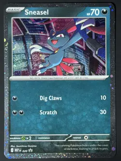 Sneasel 020 Cosmos Holo Promo 🌀 DOUBLE SWIRL Pokemon MEP Near Mint Pokemon TCG - Image 5