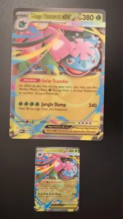 Pokemon Mega Venusaur EX - Mega Evolution - Jumbo & Standard Size Cards - NM - Image 1