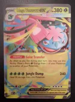 Pokemon Mega Venusaur EX - Mega Evolution - Jumbo & Standard Size Cards - NM - Image 3