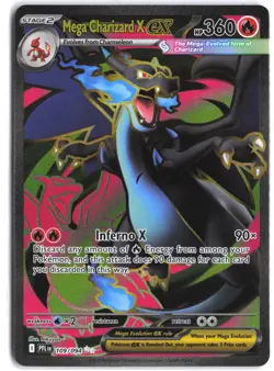 Mega Charizard X ex 109/094 Ultra Rare Phantasmal Flames Pokemon - Image 1