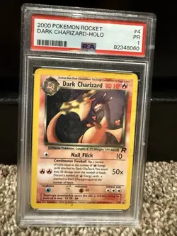 Pokemon TCG Dark Charizard Holo Rare Team Rocket 4/82 PSA 1 2000 English - Image 1