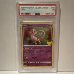 Pokemon Mew 011/025 Celebrations 2021 English Holo Rare PSA 7 - Image 1