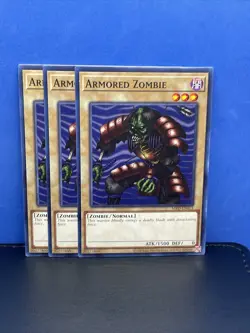 3X Armored Zombie MRD-EN013 - Yugioh 25th Anniversary Metal Raiders - NM+ - Image 1