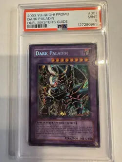 2003 Yu-Gi-Oh! Dark Paladin DMG-001 Duel Master’s Guide PSA 9 MINT Promo - Image 1