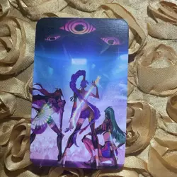 Zoey KPOP DEMON HUNTERS STAR Goddess Anime Holo ACG Card Gold Girl - Image 2