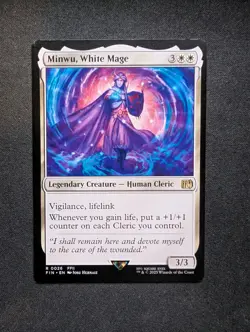 Minwu, White Mage Final Fantasy MTG Rare Card 0026 - Image 1