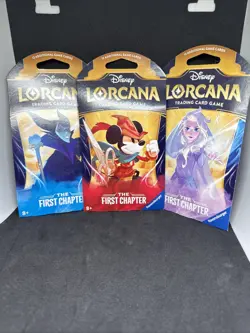 Disney Lorcana First Chapter Sleeved Booster Pack 3 Art Set 1st Wave 1st Print - Image 1