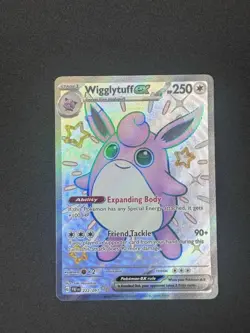 Pokemon TCG Wigglytuff EX Full Art Scarlet & Violet Paldean Fates Card 222/091 - Image 1
