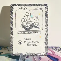 Pokederp Holo Da Fish Magikarp “Stitch” Card NEW Pokemon Rare - Image 1