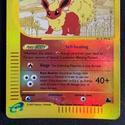 Flareon 8/144 Reverse Holo Rare Pokemon TCG Skyridge Vintage Card - Image 4