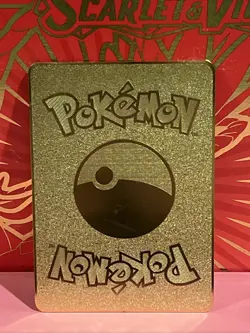 Christmas Snorlax Gold Metal Pokemon Inspired Card-Collectible Gift - Image 2