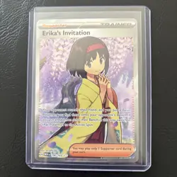 Pokemon Card Erika's Invitation 196/165 Ultra Rare Scarlet & Violet 151 - Image 2