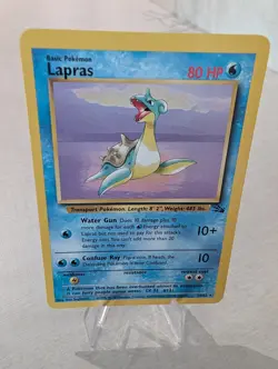 Lapras 25/62 Original Non-Holo Rare Fossil Set Pokemon Card, NM Condition - Image 1