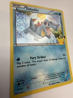 Pokemon Totodile Promo Holo McDonald's 25th Anniversary 018/025 Basic 60 LP Card - Image 3