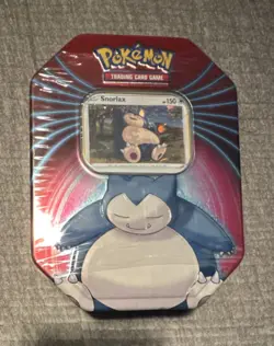 Pokemon Snorlax Tin for Trading Card Game Multicolor Collectible - Image 1