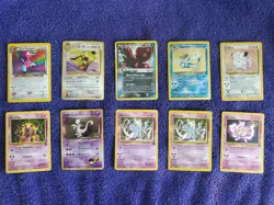 10 Vintage Pokemon Cards Gen 1 - 2 Holo PROMO Jungle DARK Team Rocket WOTC Lot 4 - Image 1