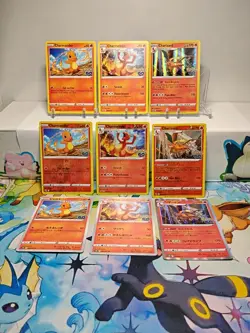Pokemon TCG Bulk Card Lot Of 9 Pokemon Go Evolved Charmander Charizard - Image 1
