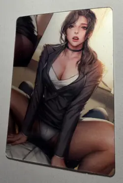 SEXY HEROINE WAIFU Office Assistant ACG LENTICULAR HOLO CARD NM - Image 2