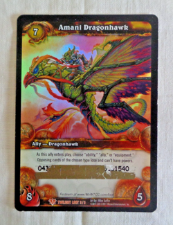 World Of Warcraft WOW TCG Twilight Loot Card Amani Dragonhawk - Image 2