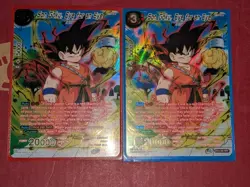 Bandai Dragon Ball Super Masters Son Goku Eye for an Eye SPR Foil 2 Cards - Image 1