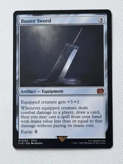 MTG Buster Sword Final Fantasy Regular Mythic Rare 255 - Image 1