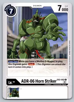 Digimon Card ADR-06 Horn Striker EX2-052 C Digital Hazard - Image 1