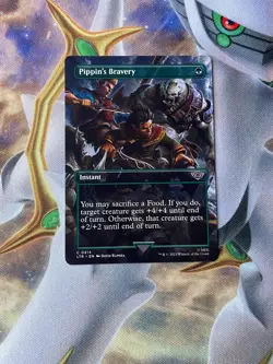 Pippin’s Bravery 0414 Borderless Non Foil Lord Of The Rings LTR MTG Magic NM - Image 1