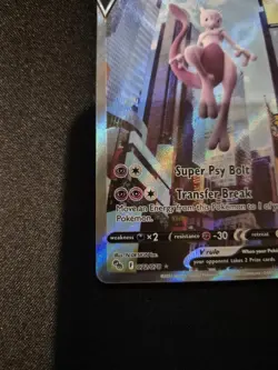 Pokemon TCG Mewtwo v Full Art Holo Ultra Rare Card Pokemon Go 072/078 72/78 - Image 2