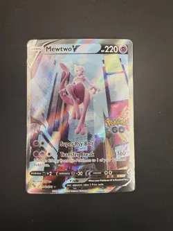Pokemon Go Mewtwo V 72/78 Alternative Art Alt Holo English NM - Image 1