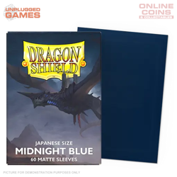 Dragon Shield 60 Japanese Size Card Sleeves - Matte Midnight Blue - Image 1