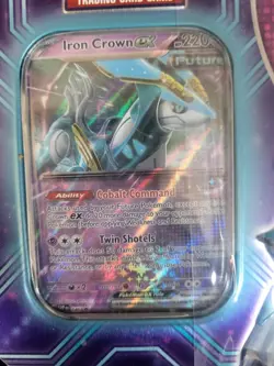 Pokemon Trading Card Game / Paradox Destinies Tin featuring Iron Crown - Image 2