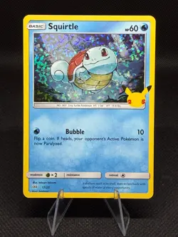 Pokemon Squirtle 17/25 McDonald's 25th Anniversary Promo Holo - Image 1
