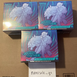 Pokemon TCG Scarlet Violet Journey Together Elite Trainer Box ETB Lot of 3 *Rip* - Image 1