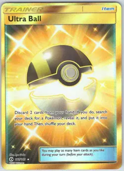 Ultra Ball (Secret) 161/149 Holo Secret Rare SM Base Set Pokemon NM - Image 1