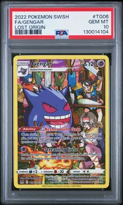 2022 POKEMON SWORD & SHIELD LOST ORIGIN #TG06 FULL ART/GENGAR PSA 10 - Image 1