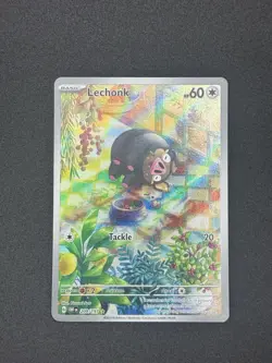 Pokemon TCG Lechonk 209/197 Holo Illustration Rare Obsidian Flames Series - Image 1