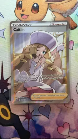 2021 Pokemon Chilling Reign Caitlin Full Art Trainer 189/198 NM Ultra Rare Holo - Image 1