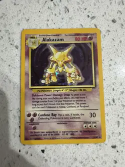 Pokemon TCG - Alakazam 1/102 - Holo Rare - Base Set Unlimited - WOTC 1999 - LP - Image 4