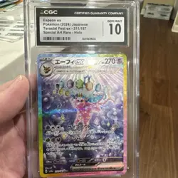 CGC Gem Mint 10 Espeon ex SAR Terastal Festival 211/187 sv8a Japanese Pokemon - Image 1
