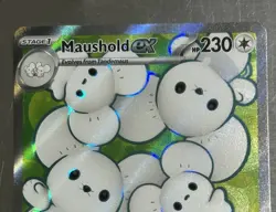 Pokemon Maushold ex 233/182 Paradox Rift Ultra Rare Full Art Holo NM - Image 3