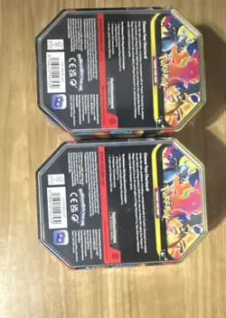 Pokemon TCG Tin Lot of 2 Charizard & Mega Charizard X Designs Factory Sealed - Image 4