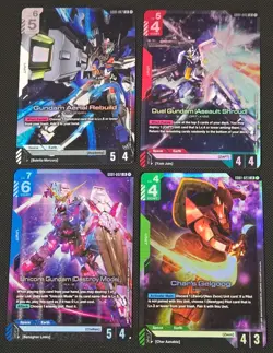 Gundam Card Game - Newtype Rising - 4 Legend Rare Card Lot - Image 1